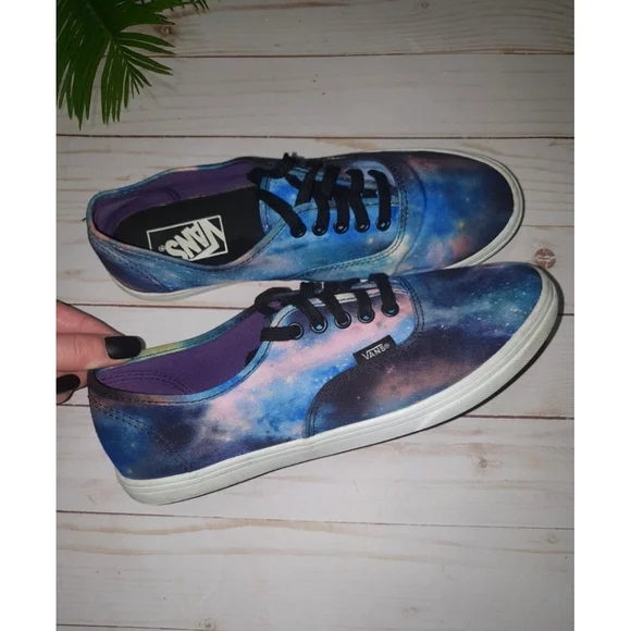 Authentic Galaxy Vans, Women's 7.5, Blue Purple Black - Picture 1 of 11